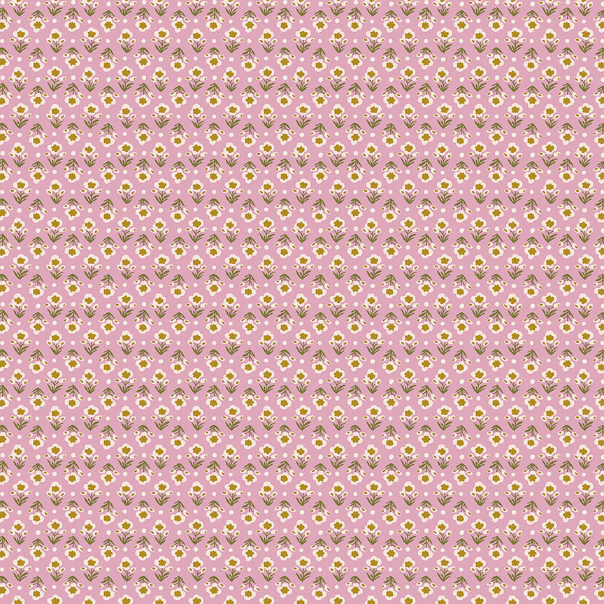 Botanist’s Walk – Quilting Cotton Fabric – Posy Breeze A – Pink