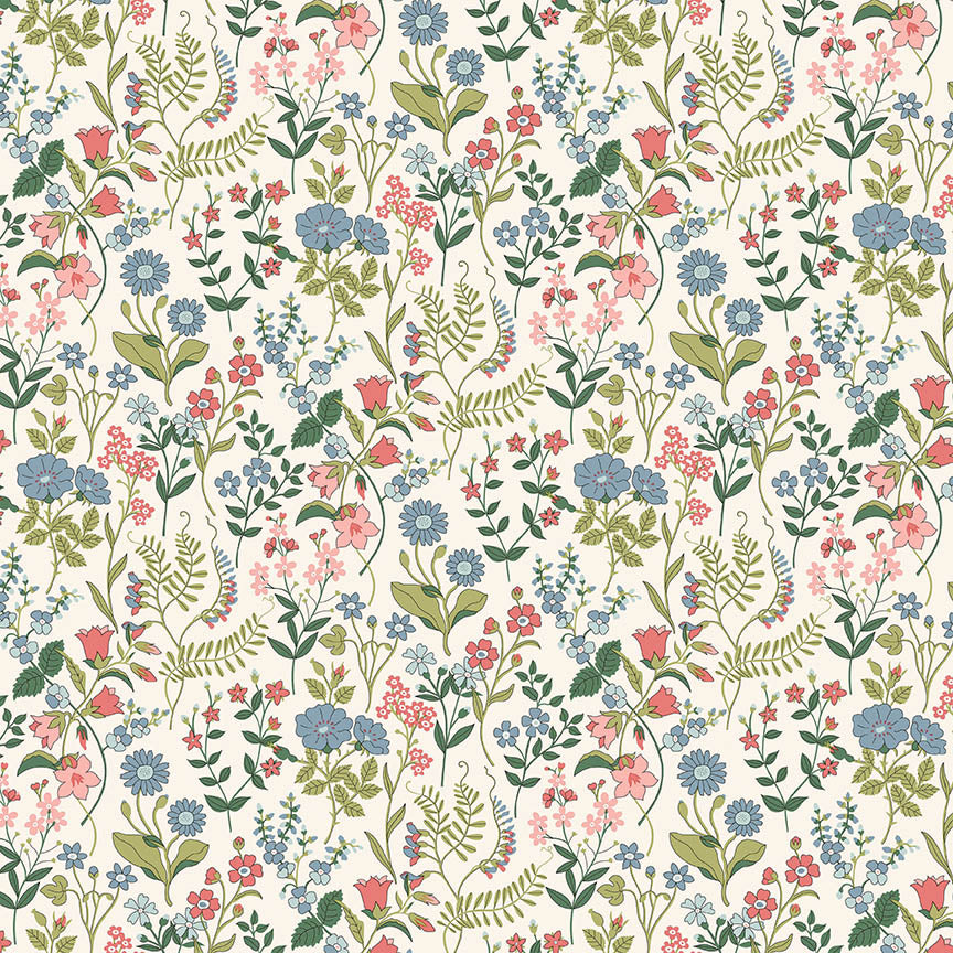 Botanist’s Walk – Quilting Cotton Fabric – Lola Scatter B – Cream
