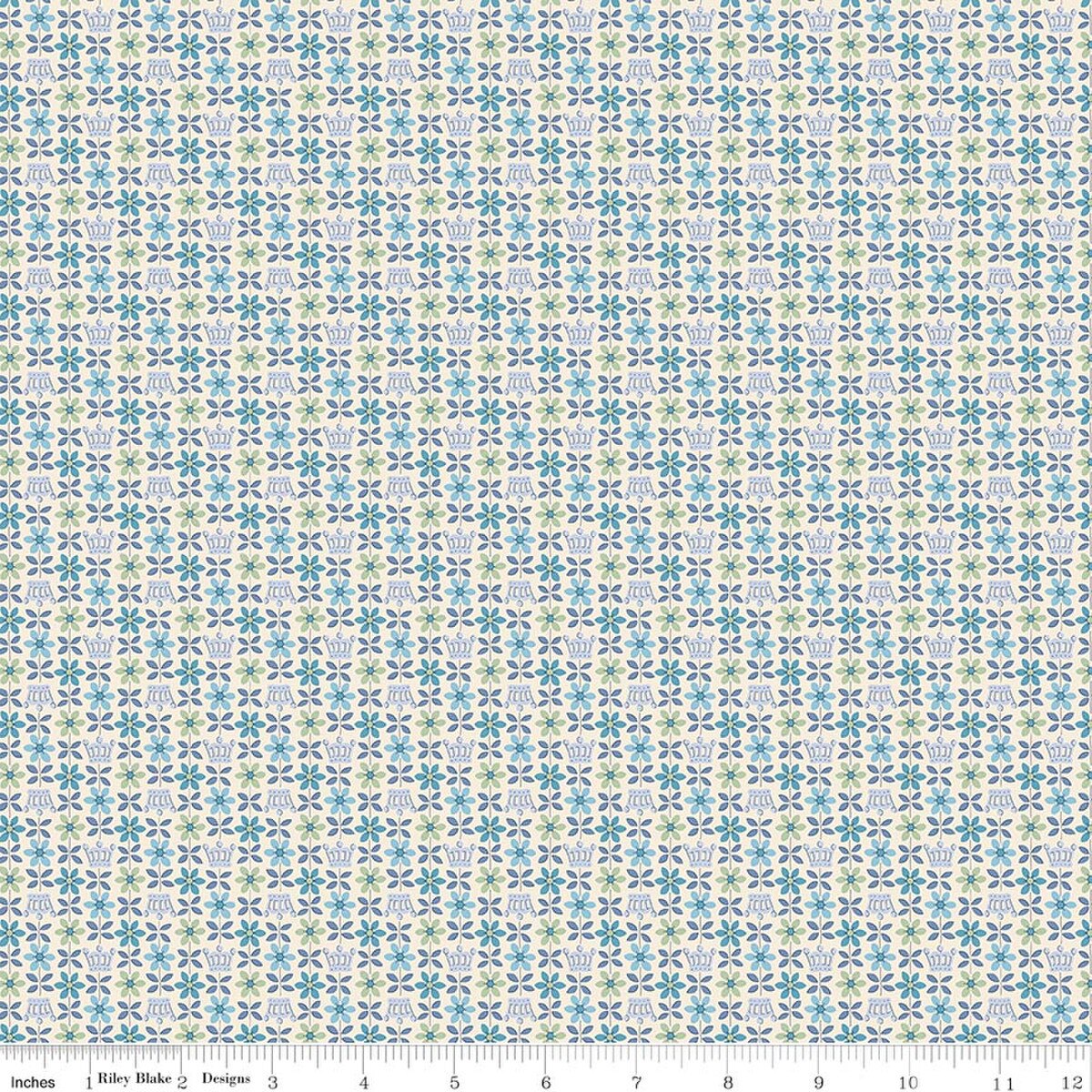 Palace Gardens - Quilting Cotton - Royal Posies - D