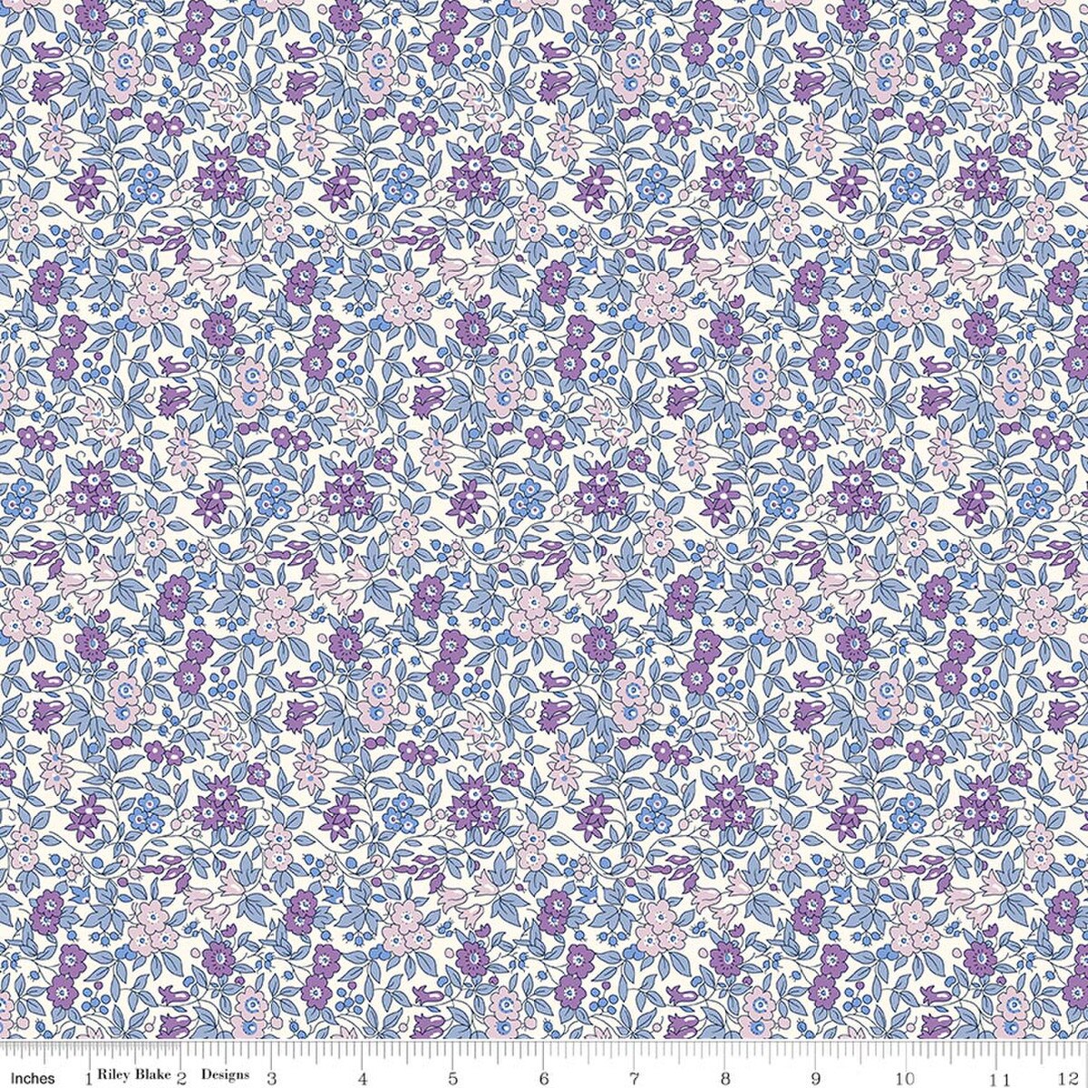Everlasting - Liberty - Quilting Cotton Fabric - Forget Me Not Blossom - A