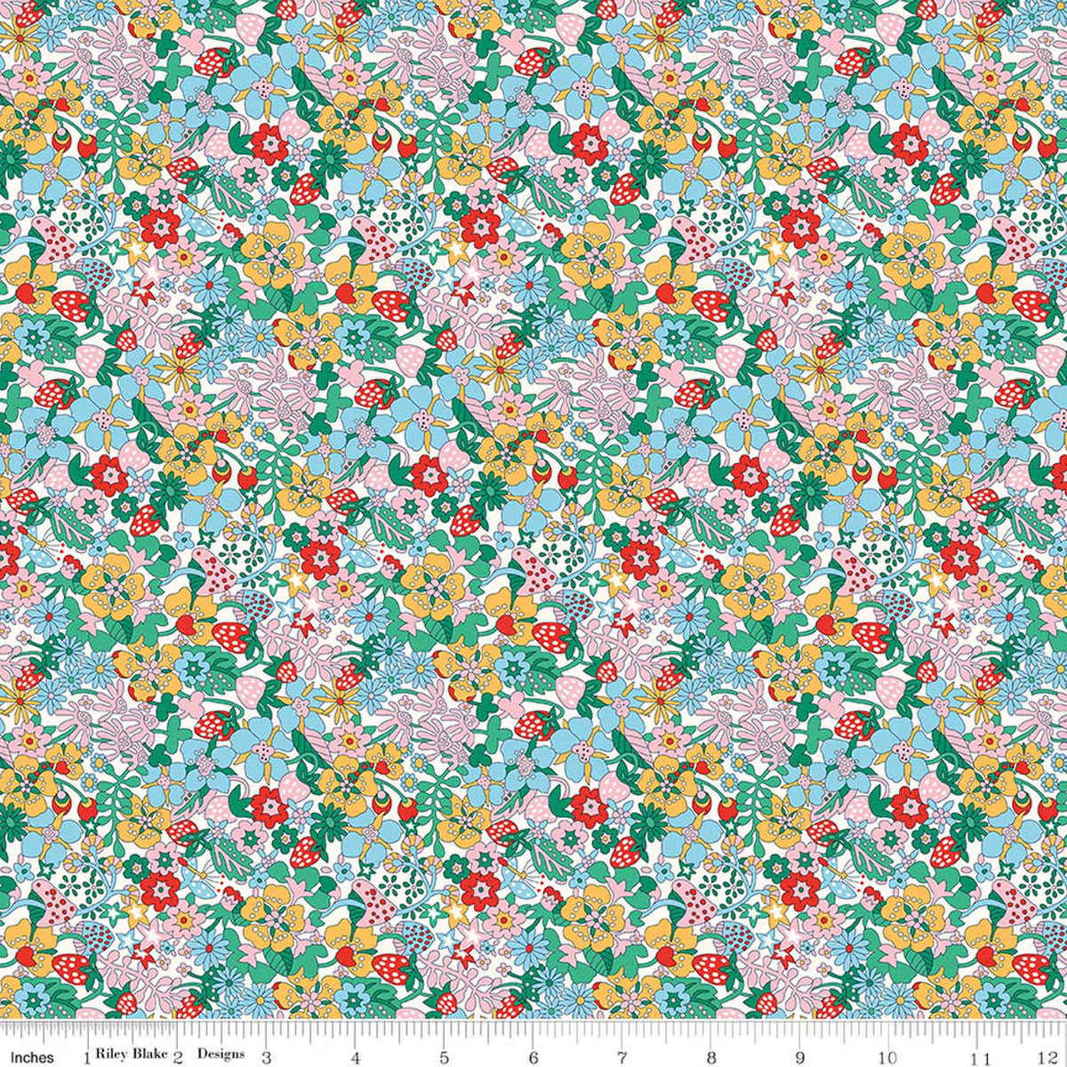 Everlasting - Liberty - Quilting Cotton Fabric - Flowertop Forest -B