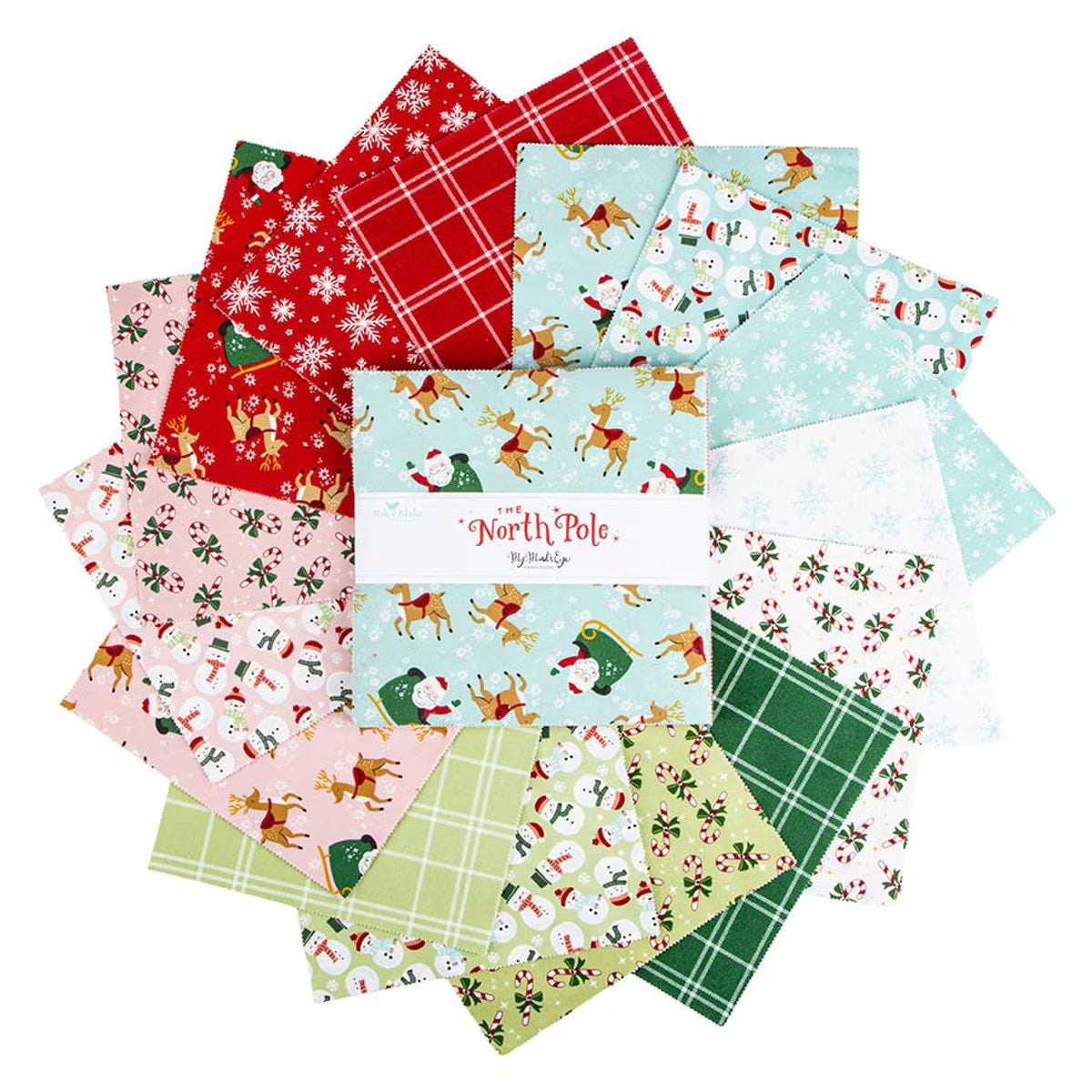 The North Pole - Quiliting Flannel Fabric - 10" Stacker
