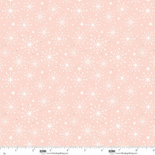 Christmas Magic - Quilting Cotton Fabric - Stars - Pink