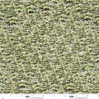 Christmas Magic - Quilting Cotton Fabric - Christmas Trees - Green