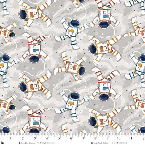 Milky Way - Quilting Cotton - Astronauts - Gray