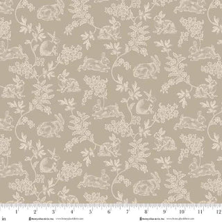 Love Struck - Quilting Cotton Fabric - Meadow Toile - Gray