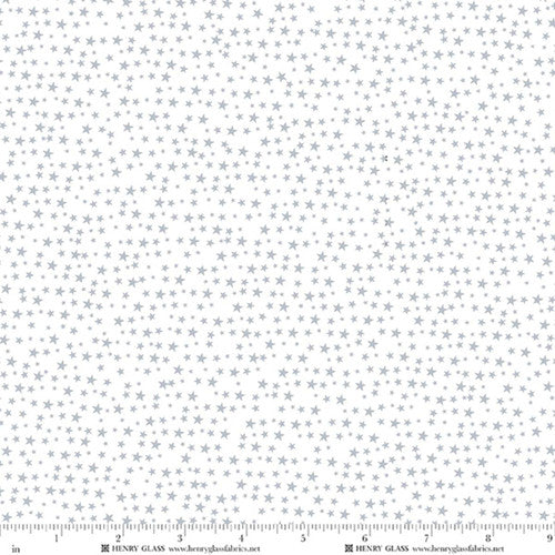 Best of Quilters Flour - Quilting Cotton - Stars - White on White