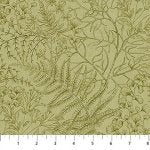 Natural Elements - Quilting Cotton Fabric - Toile Leaves - Lt Green