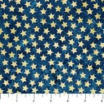 America 250 Stonehenge - Quilting Cotton Fabric - Navy Beige Stars