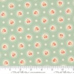 Sunbonnet - Quilting Cotton Fabric - Floral Dots - Dusty Blue