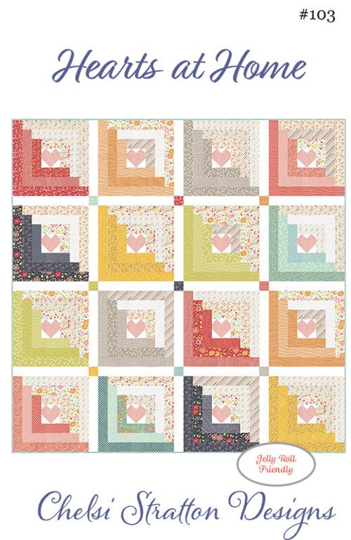Quilt Pattern - Hearts At Home - Jelly Roll Patttern