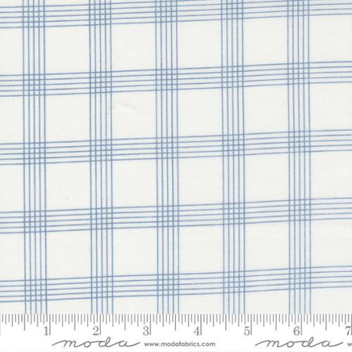 Nantucket Summer - Quilting Cotton Fabric - Plaid Checks and Plaids - Cream Blue