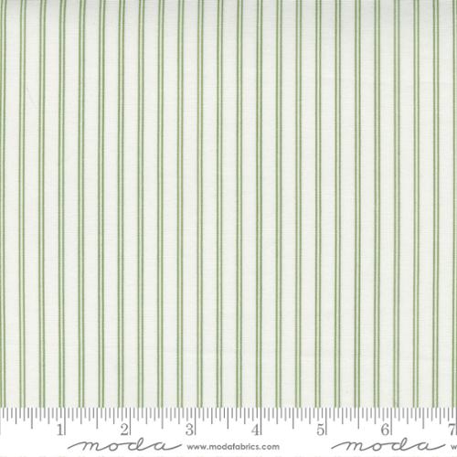 Nantucket Summer - Quilting Cotton Fabric - Stripe and Stripes - Cream Grass