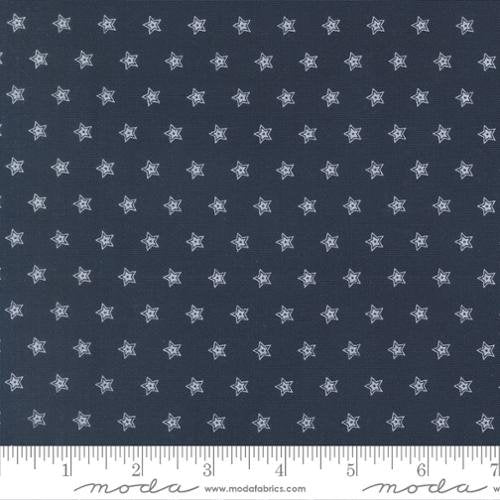 American Gatherings III - Quilting Cotton Fabric - Double Star - Navy