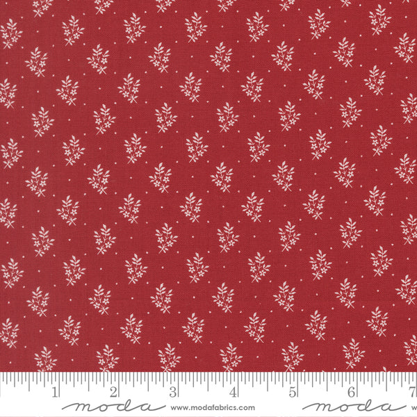 American Gatherings III - Quilting Cotton Fabric - Flower Spring - Crimson