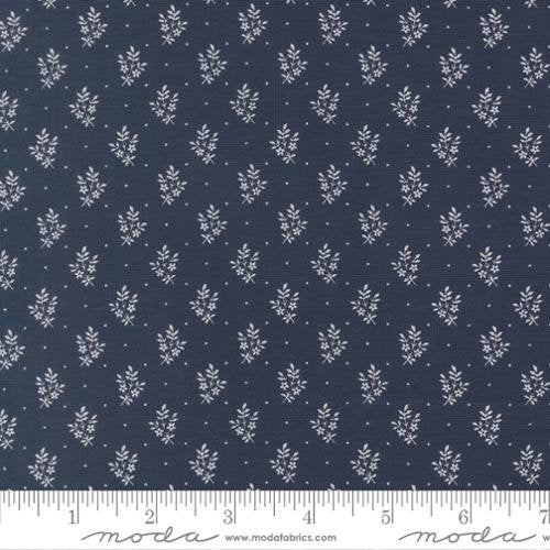 American Gatherings III - Quilting Cotton Fabric - Flower Sprigs - American Blue