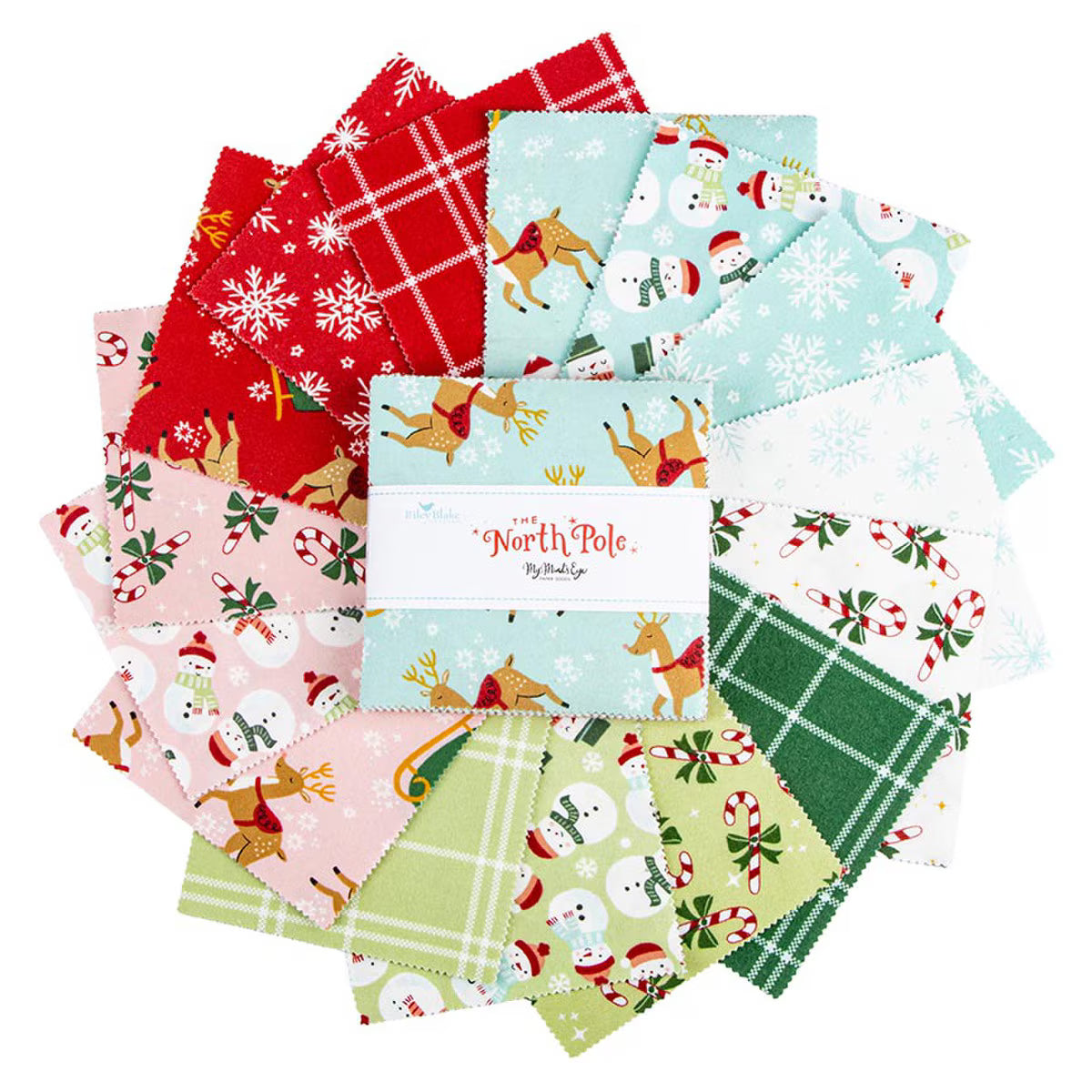 The North Pole - Quiliting Flannel Fabric - 5" Stacker