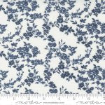 Nantucket Summer - Quilting Cotton Fabric - Small Floral - Cream Navy