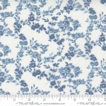 Nantucket Summer - Quilting Cotton Fabric - Small Floral - Cream Blue