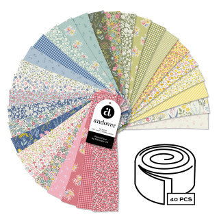 Petite Fleur -Precut Fabric - 2.5" Strip Rolls