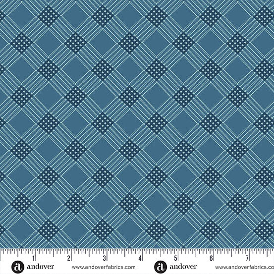 Special Delivery - Quilting Cotton Fabric - Tea Towel Deep - Denim