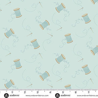 Sewing Bird – Quilting Cotton – Needle and Thread – Lake