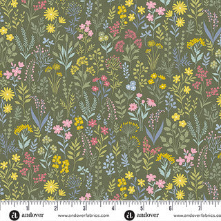 Petite Fleur - Quilting Cotton - Meadow - Green