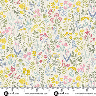 Petite Fleur - Quilting Cotton - Meadow - Cream