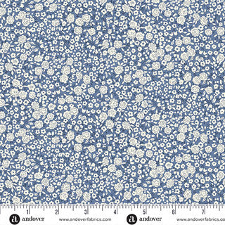 Petite Fleur - Quilting Cotton - Blossom - Blue