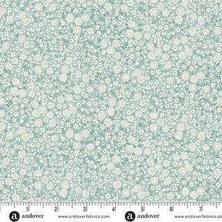 Petite Fleur - Quilting Cotton - Blossom - Teal