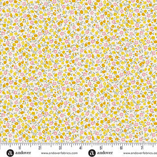 Petite Fleur - Quilting Cotton - Ditzy - Yellow