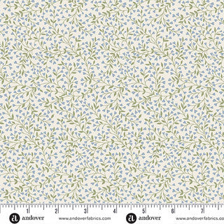 Petite Fleur - Quilting Cotton - Ditzy - Blue