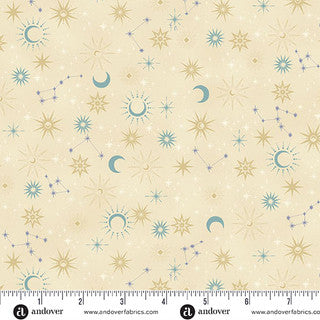 Charmed - Quilting Cotton Fabric - Galaxy Cream
