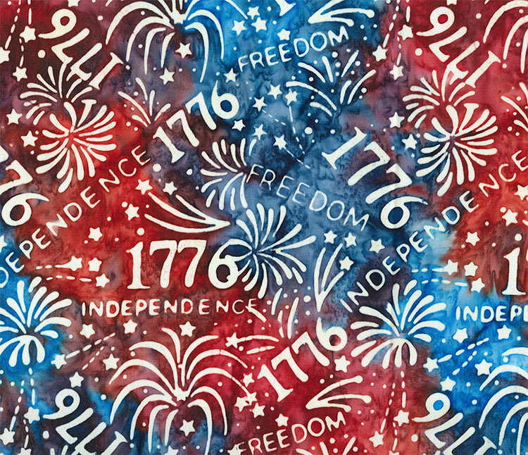 Celebrating 250 Years – Quilting Cotton Fabric – Fireworks 1776 – Patriot Multi