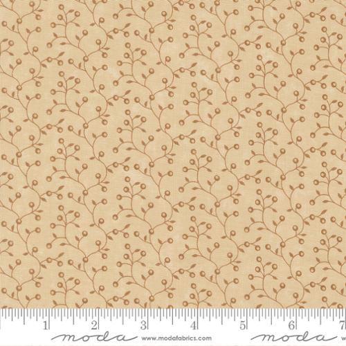 Wheatland - Quilting Cotton Fabric - Bittersweet Blenders Vines Berry - Wheat Tonal