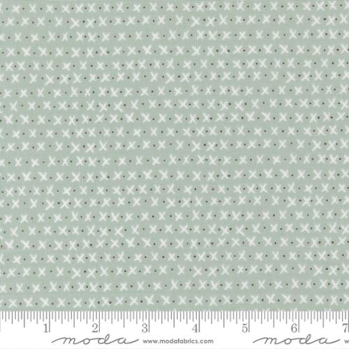 Lucky - Quilting Cotton Fabric - Xs and Os - Sky