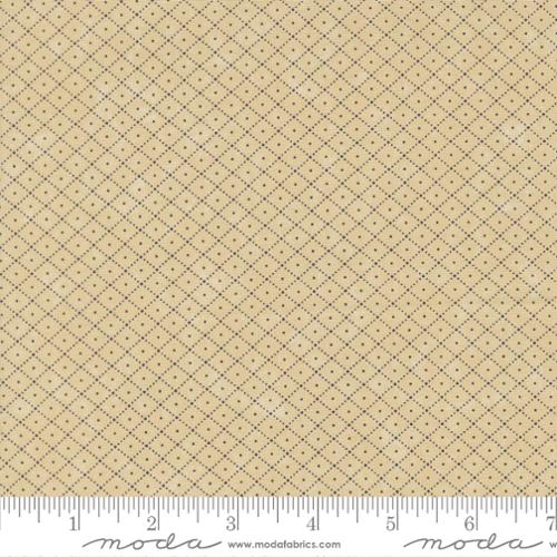 Bluebirds Nest - Quilting Cotton Fabric - Check it Checks and Plaids Dot - Tan