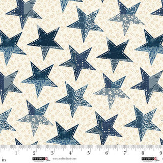 Pieces of America - Quilting Cotton - Star - Cream