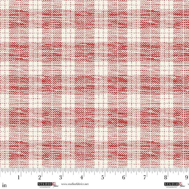 Pieces of America - Quilting Cotton - Plaid - Ruby