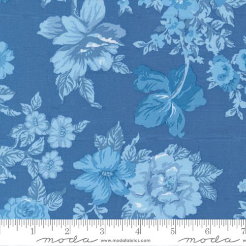 Blueprint - Quilting Cotton Fabric - Heirloom Florals - Blue