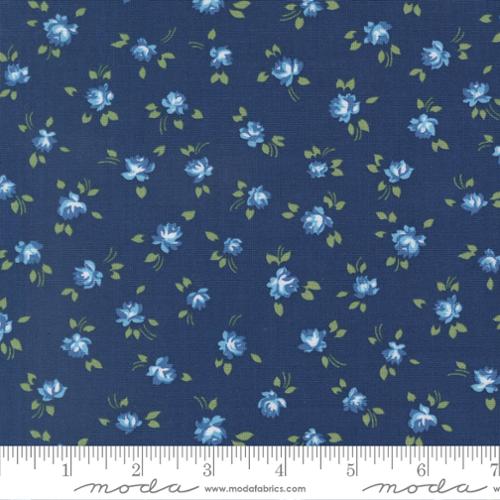 Blueprint - Quilting Cotton Fabric - Grace Small Floral - Navy