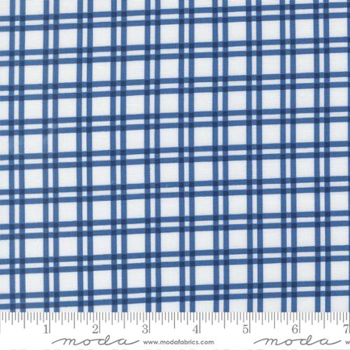 Blueprint - Quilting Cotton Fabric - Plaid Checks and Plaids - White Navy