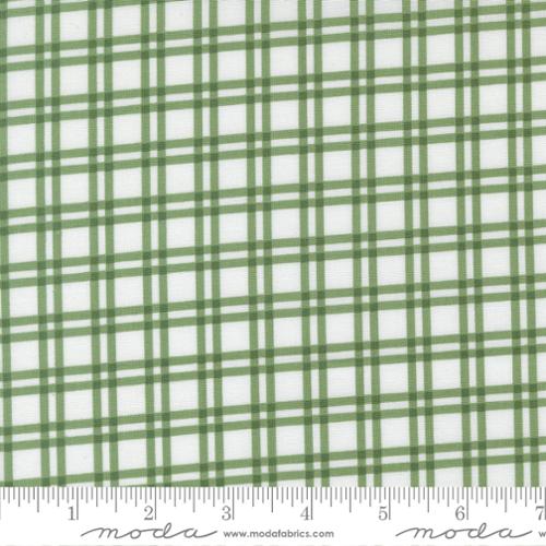 Blueprint - Quilting Cotton Fabric - Plaid Checks and Plaids - White Grass