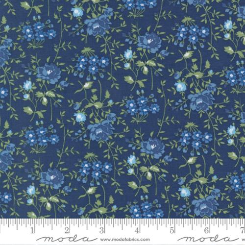Blueprint - Quilting Cotton Fabric - Bloomsbury Florals - Navy