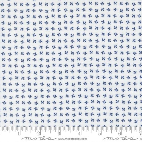 Blueprint - Quilting Cotton Fabric - Somerset Blenders - White Navy