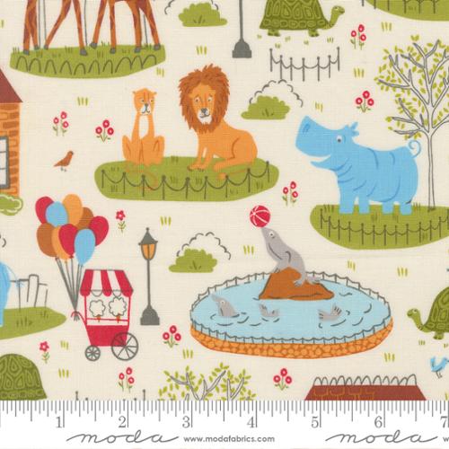 Animal Park Fun - Quilting Cotton - Animal - Dove