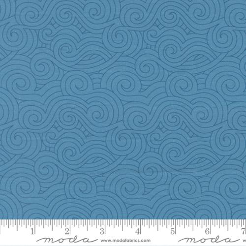 High Flight - Quilting Cotton Fabric - Turbulence Blenders Swirls - Lake