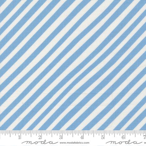 Funny Valentine - Quilting Cotton Fabric - Stripes - Sky