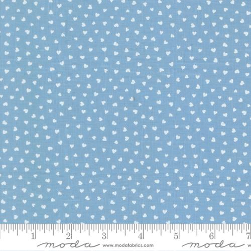 Funny Valentine - Quilting Cotton Fabric - Tiny Heats Valentines - Sky