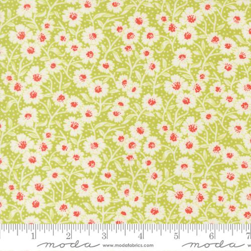 Rosie - Quilting Fabric - Picnic Bloom Florals - Green Apple
